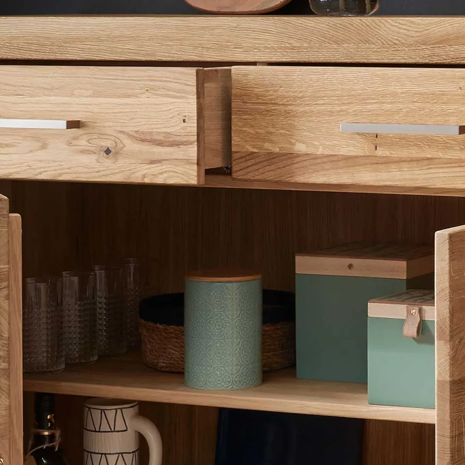 Pharao24 Wildeiche Sideboard Divrina> Massivholzmöbel|Küchenkommode