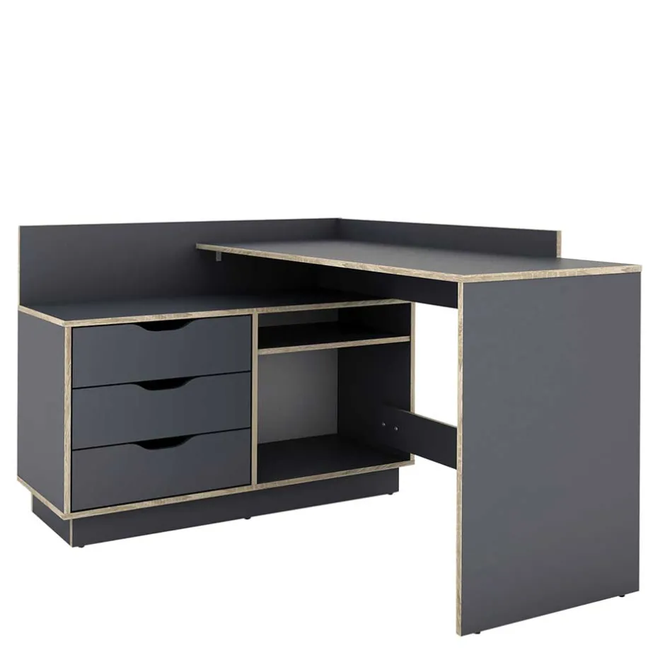 Computertische|Jugendschreibtische*Pharao24 Winkelschreibtisch Enorica