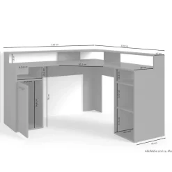 Schreibtische*Pharao24 Winkelschreibtisch Semian