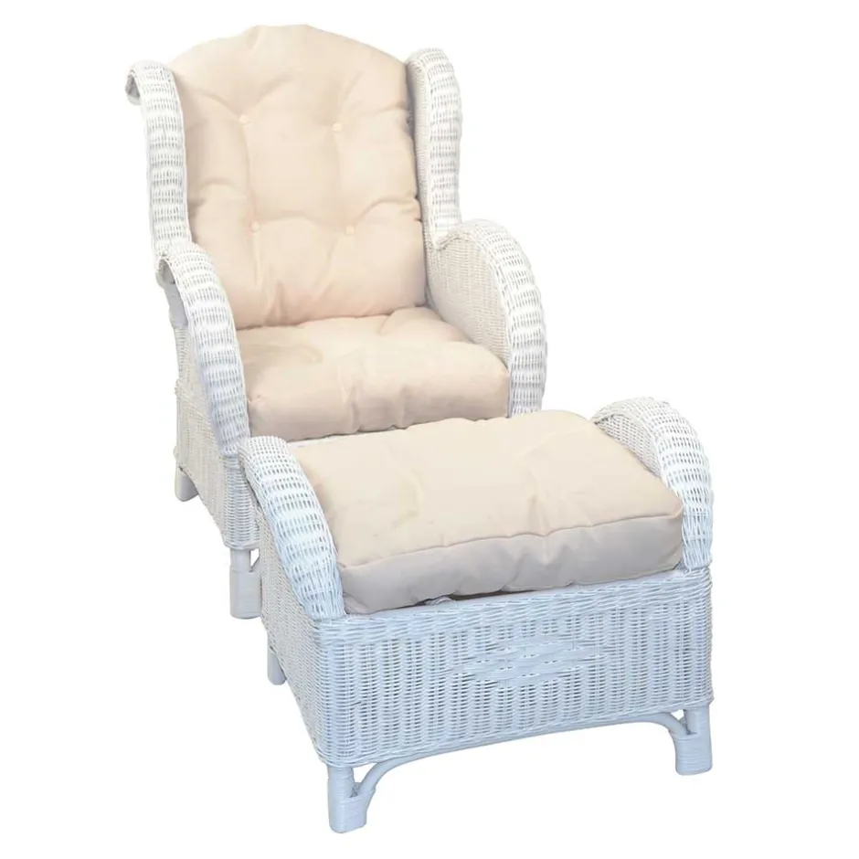 Polstermöbel|Wohnzimmer Sessel*Pharao24 Wintergarten Sessel mit Hocker Lively