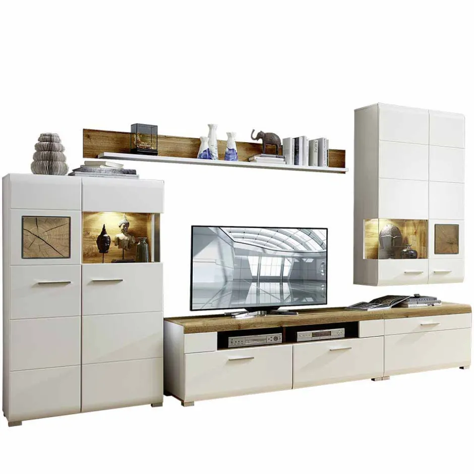 Wohnwand 300 Cm|Moderne Wohnwände*Pharao24 Wohnkombination Drucana