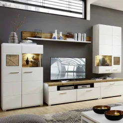 Wohnwand 300 Cm|Moderne Wohnwände*Pharao24 Wohnkombination Drucana