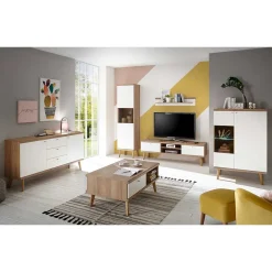 Pharao24 Wohnkombination Levanca> Massivholz Wohnwände