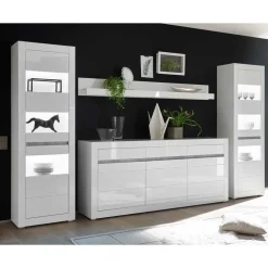 Wohnzimmerschrank|Wohnwand 350 Cm*Pharao24 Wohnkombination Novinza