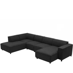 Pharao24 Wohnlandschaft in U Form Bianka> Wohnzimmercouch|Wohnlandschaften