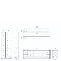 Moderne Wohnwände*Pharao24 Wohnwand Asprecca