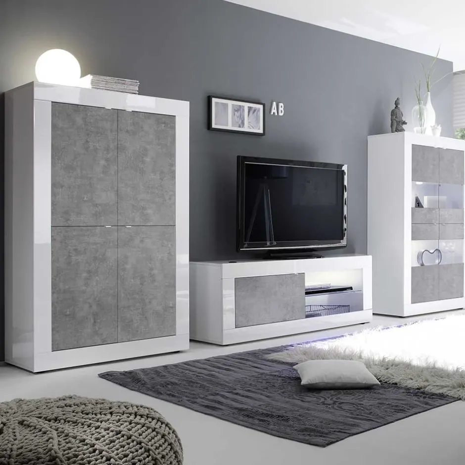 Wohnwand 350 Cm|Moderne Wohnwände*Pharao24 Wohnwand Endion