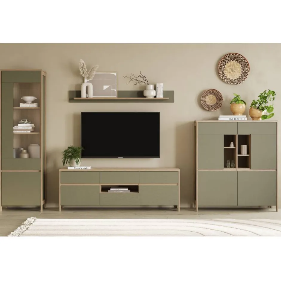 Wohnwand 350 Cm*Pharao24 Wohnwand Fine