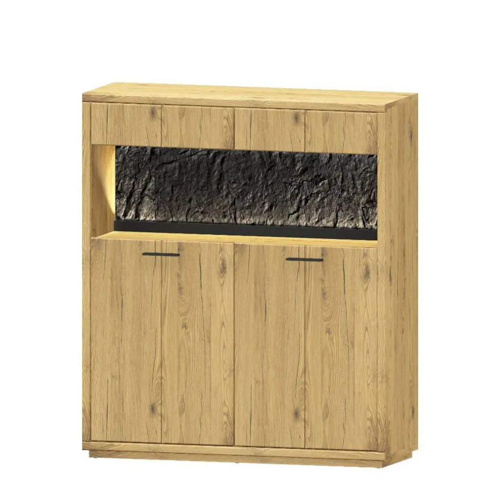 Pharao24 Wohnwand Holz Ostoro> Moderne Wohnwände|Massivholz Wohnwände