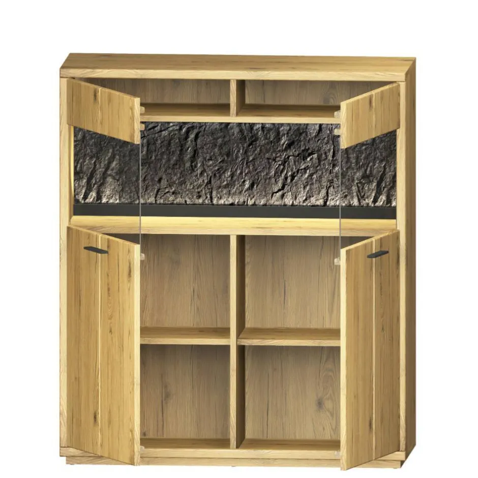 Pharao24 Wohnwand Holz Ostoro> Moderne Wohnwände|Massivholz Wohnwände