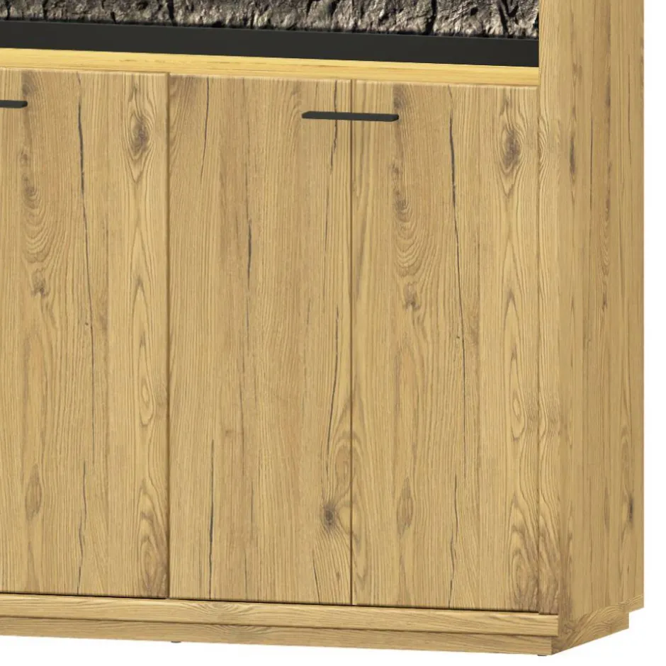 Pharao24 Wohnwand Holz Ostoro> Moderne Wohnwände|Massivholz Wohnwände