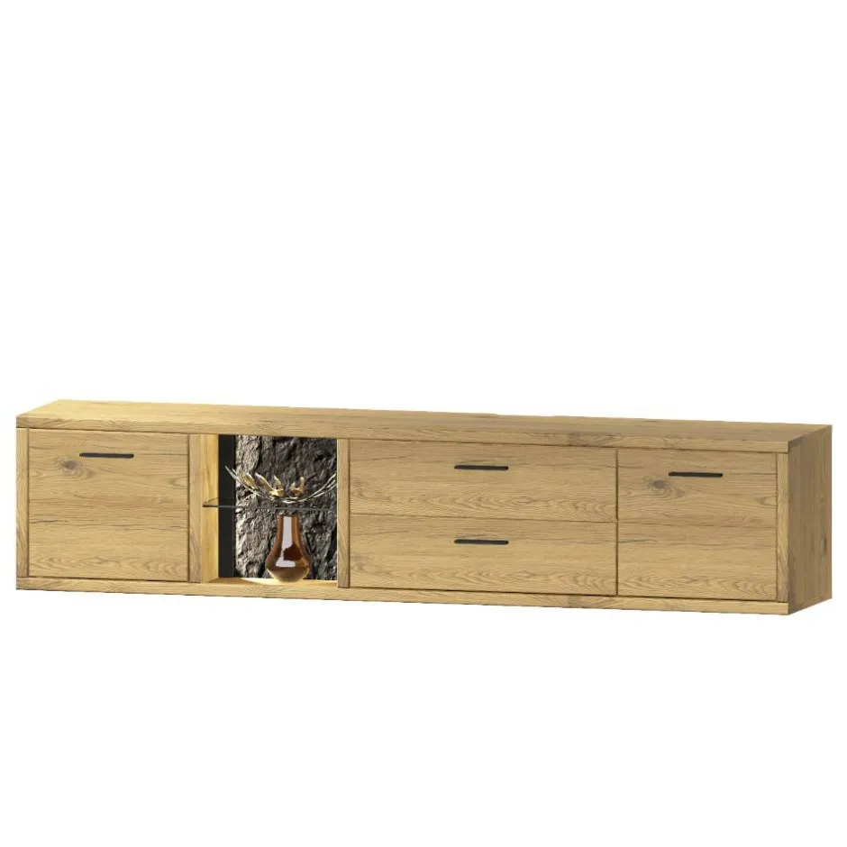 Pharao24 Wohnwand Holz Ostoro> Moderne Wohnwände|Massivholz Wohnwände