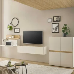 Moderne Wohnwände|Wohnwand 350 Cm*Pharao24 Wohnwand Homeoffice Rascian