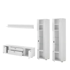 Pharao24 Wohnwand in Weiß Constantin> Wohnwand 300 Cm|Moderne Wohnwände