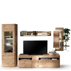 Moderne Wohnwände|Wohnwand 300 Cm*Pharao24 Wohnwand massiv Drascana