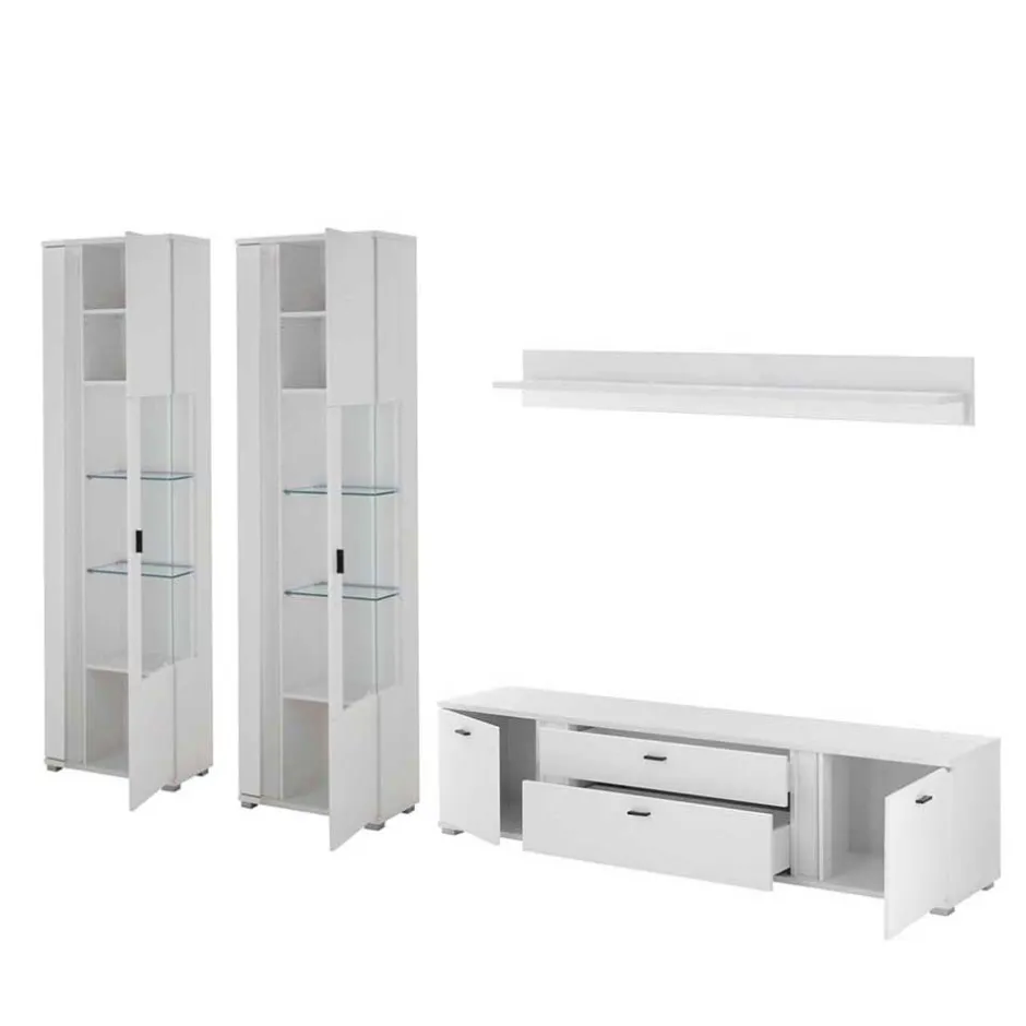 Wohnwand 300 Cm|Moderne Wohnwände*Pharao24 Wohnwand mit Beleuchtung Constantin