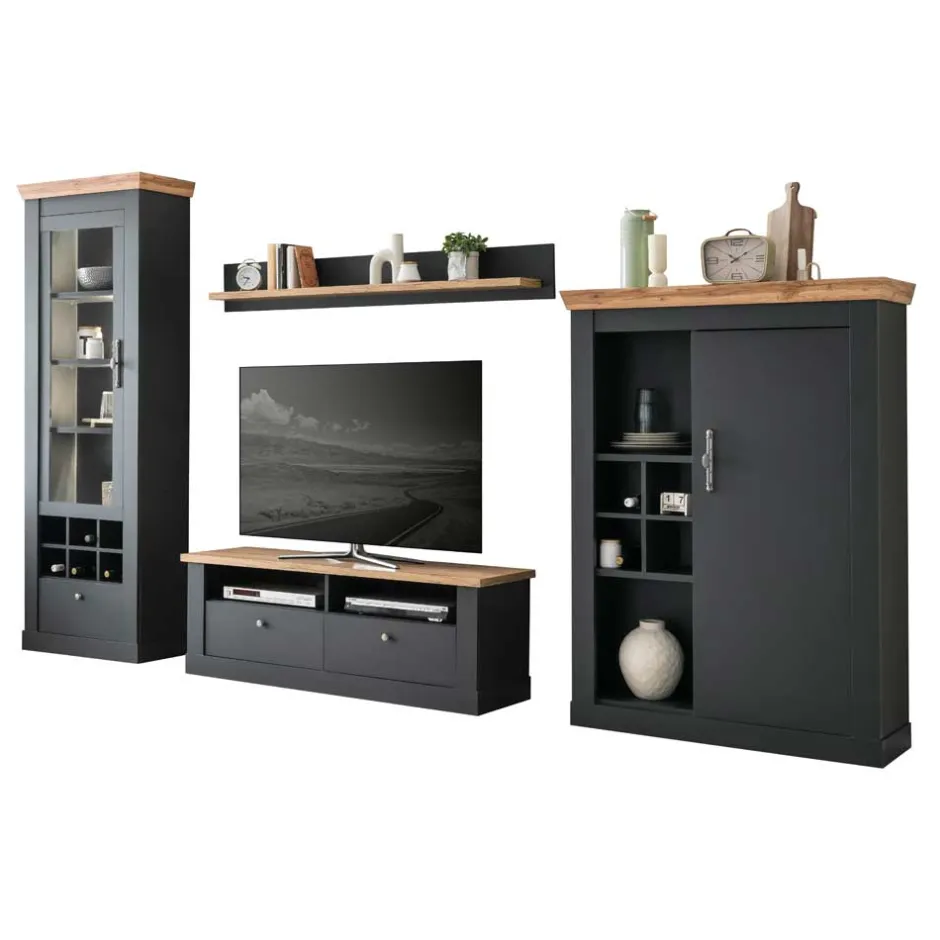 Pharao24 Wohnwand mit TV Platz Saridio> Wohnwand 350 Cm