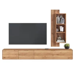 Pharao24 Wohnwand modern Amra> Moderne Wohnwände|Massivholz Wohnwände