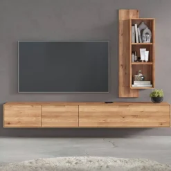 Pharao24 Wohnwand modern Amra> Moderne Wohnwände|Massivholz Wohnwände