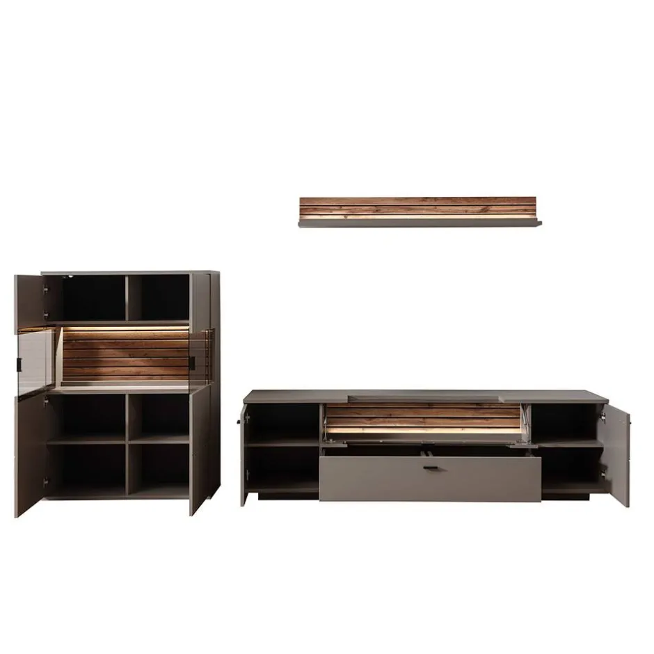 Pharao24 Wohnwand modern Gerrit> Wohnwand 300 Cm|Moderne Wohnwände