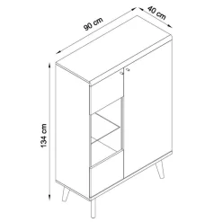 Massivholz Wohnwände*Pharao24 Wohnwand Modern Levanca