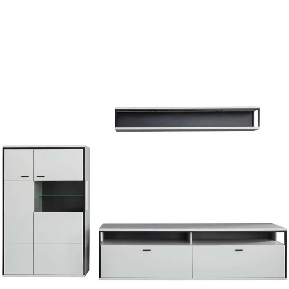 Moderne Wohnwände|Wohnwand 250 Cm*Pharao24 Wohnwand modern Ukai