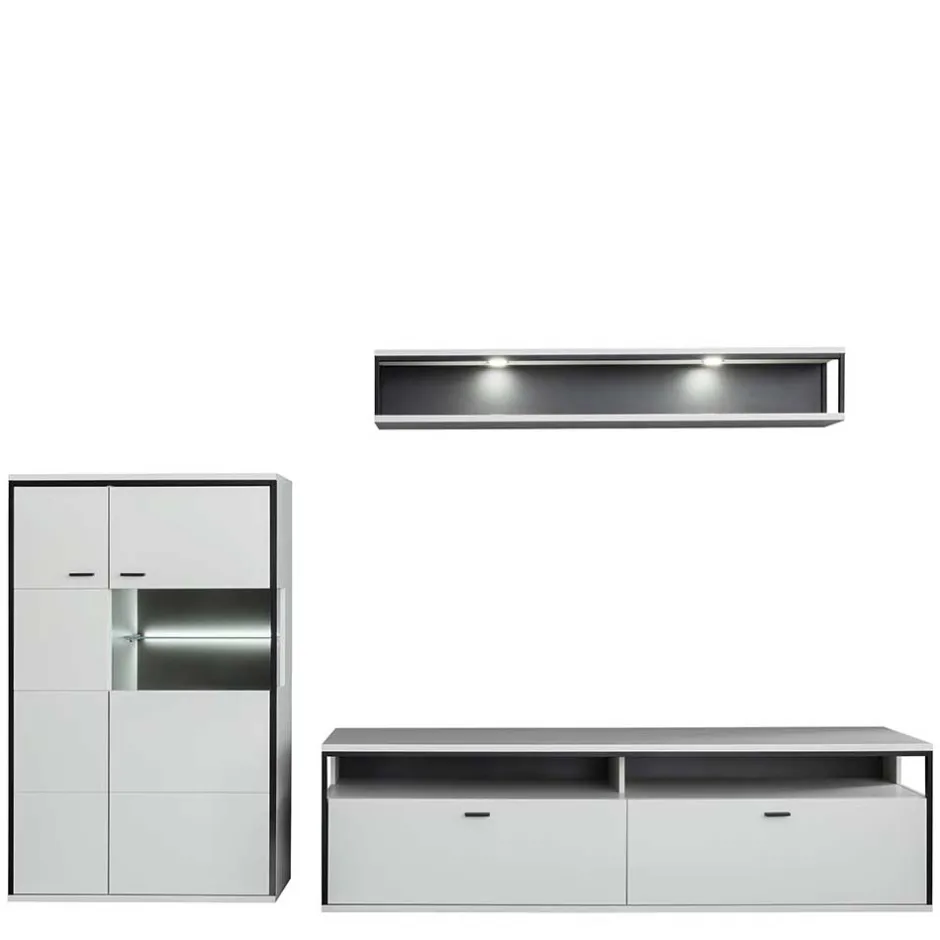 Moderne Wohnwände|Wohnwand 250 Cm*Pharao24 Wohnwand modern Ukai