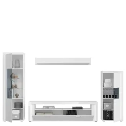 Moderne Wohnwände|Hochglanz Wohnwände*Pharao24 Wohnwand modern weiß Countrys