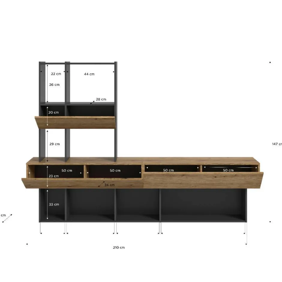 Pharao24 Wohnwand Nikoba> Moderne Wohnwände