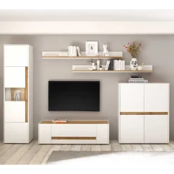 Wohnwand 350 Cm|Moderne Wohnwände*Pharao24 Wohnwand Rascian