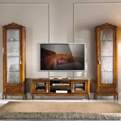 Pharao24 Wohnwand Savolina> Wohnwand 250 Cm|Massivholz Wohnwände