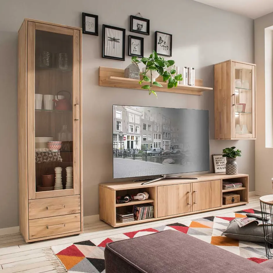 Pharao24 Wohnwand Teanos> Wohnzimmerschrank|Wohnwand 250 Cm