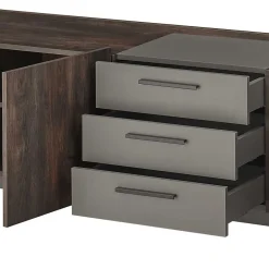 Moderne Wohnwände|Wohnwand 350 Cm*Pharao24 Wohnwand 3-teilig Hanniba