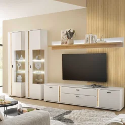 Wohnwand 300 Cm|Moderne Wohnwände*Pharao24 Wohnwand 4-teilig Luzillo