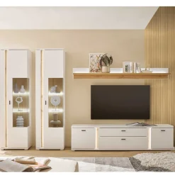 Wohnwand 300 Cm|Moderne Wohnwände*Pharao24 Wohnwand 4-teilig Luzillo