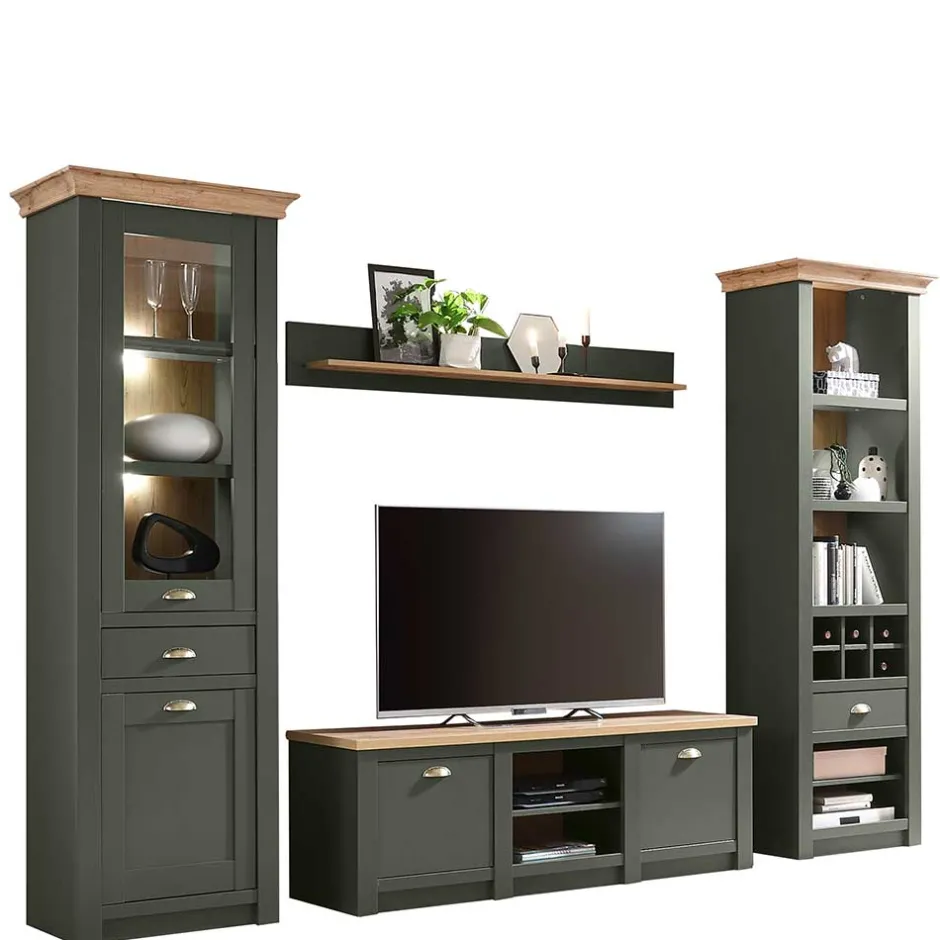 Pharao24 Wohnwand Vashina> Wohnwand 300 Cm