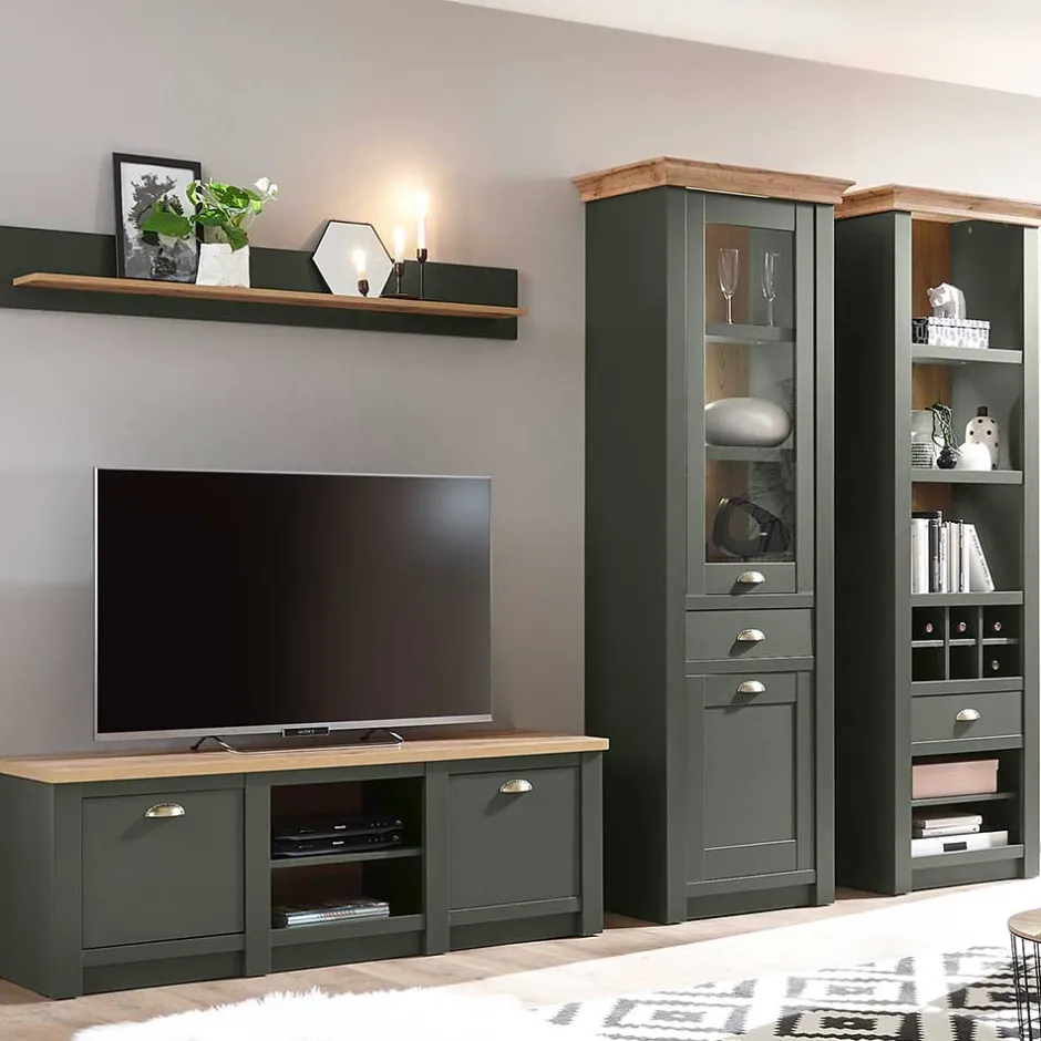 Pharao24 Wohnwand Vashina> Wohnwand 300 Cm