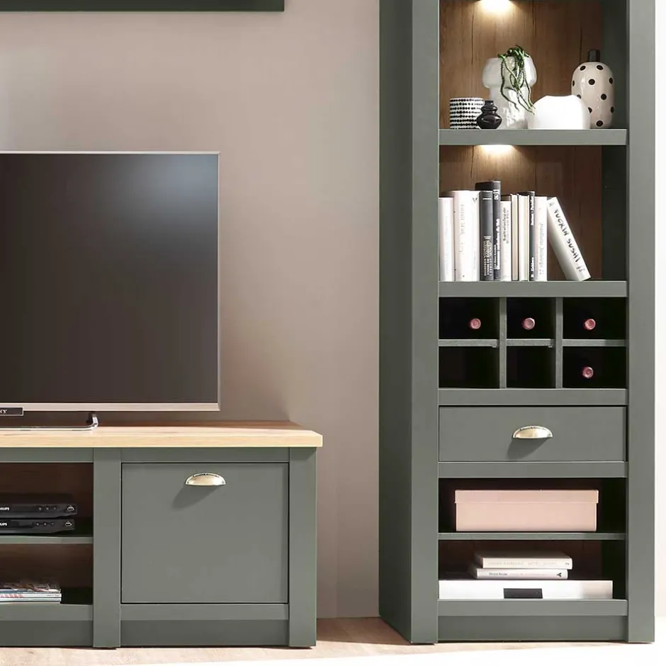 Pharao24 Wohnwand Vashina> Wohnwand 300 Cm