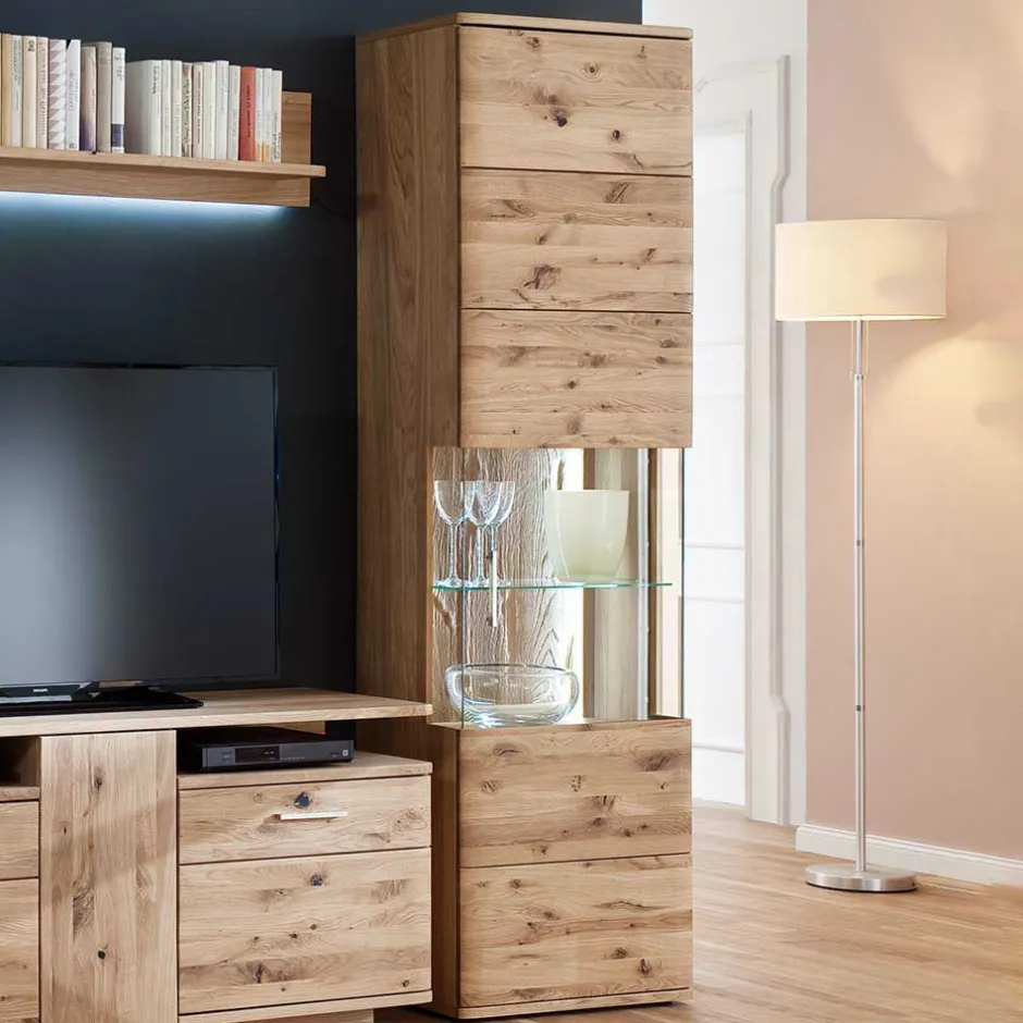 Wohnzimmerschrank|Vitrinenschrank*Pharao24 Wohnwand Vitrine Lamanda