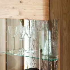 Wohnzimmerschrank|Vitrinenschrank*Pharao24 Wohnwand Vitrine Lamanda