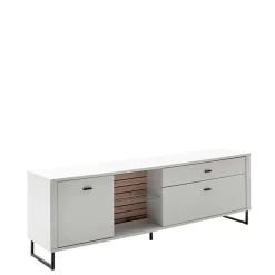 Pharao24 Wohnwand weiß modern Polar><noscript><img width=