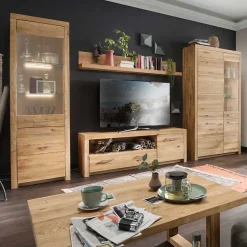 Pharao24 Wohnwand Wildeiche Divrina> Wohnwand 350 Cm|Moderne Wohnwände