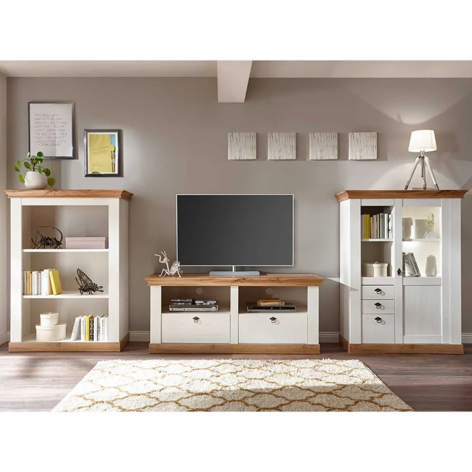 Wohnwand 350 Cm*Pharao24 Wohnzimmer Anbauwand Craiova