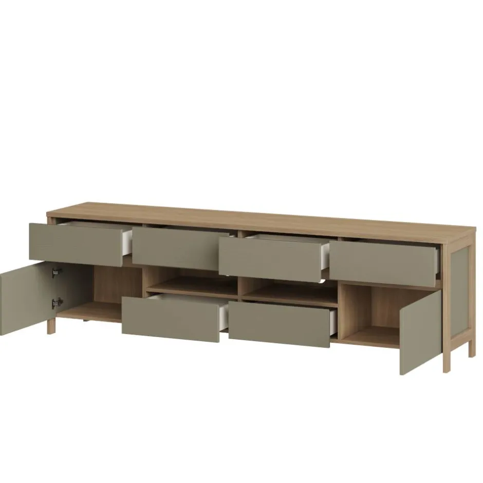 Wohnwand 300 Cm*Pharao24 Wohnzimmer Anbauwand Fine