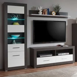 Moderne Wohnwände|Hochglanz Wohnwände*Pharao24 Wohnzimmer Anbauwand Jains