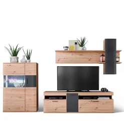 Pharao24 Wohnzimmer Anbauwand Lucisa> Wohnwand 300 Cm|Moderne Wohnwände