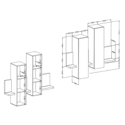 Moderne Wohnwände*Pharao24 Wohnzimmer Anbauwand Plane