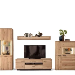 Pharao24 Wohnzimmer Anbauwand Wupnia> Wohnwand 350 Cm|Massivholz Wohnwände