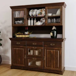 Wohnzimmervitrinen|Massivholz Schränke*Pharao24 Wohnzimmer Buffetschrank Valhion