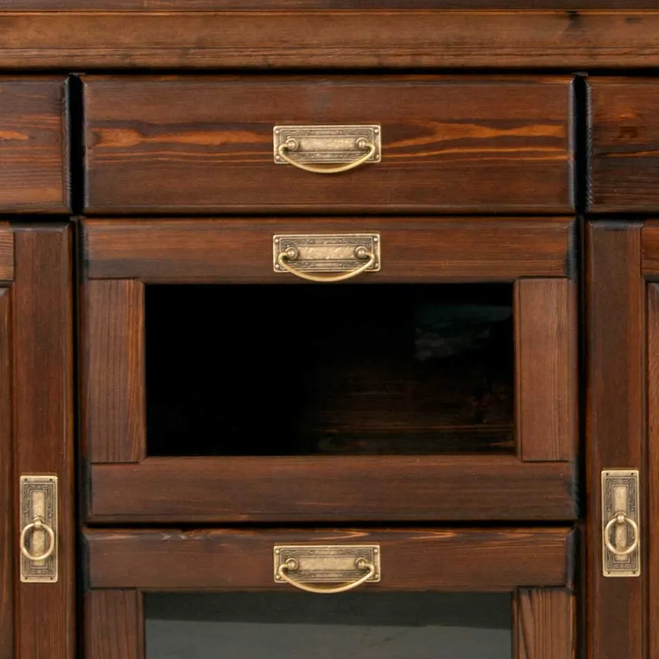 Wohnzimmervitrinen|Massivholz Schränke*Pharao24 Wohnzimmer Buffetschrank Valhion